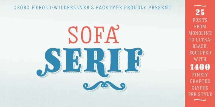 Ejemplo de fuente Sofa Serif Hand Regular